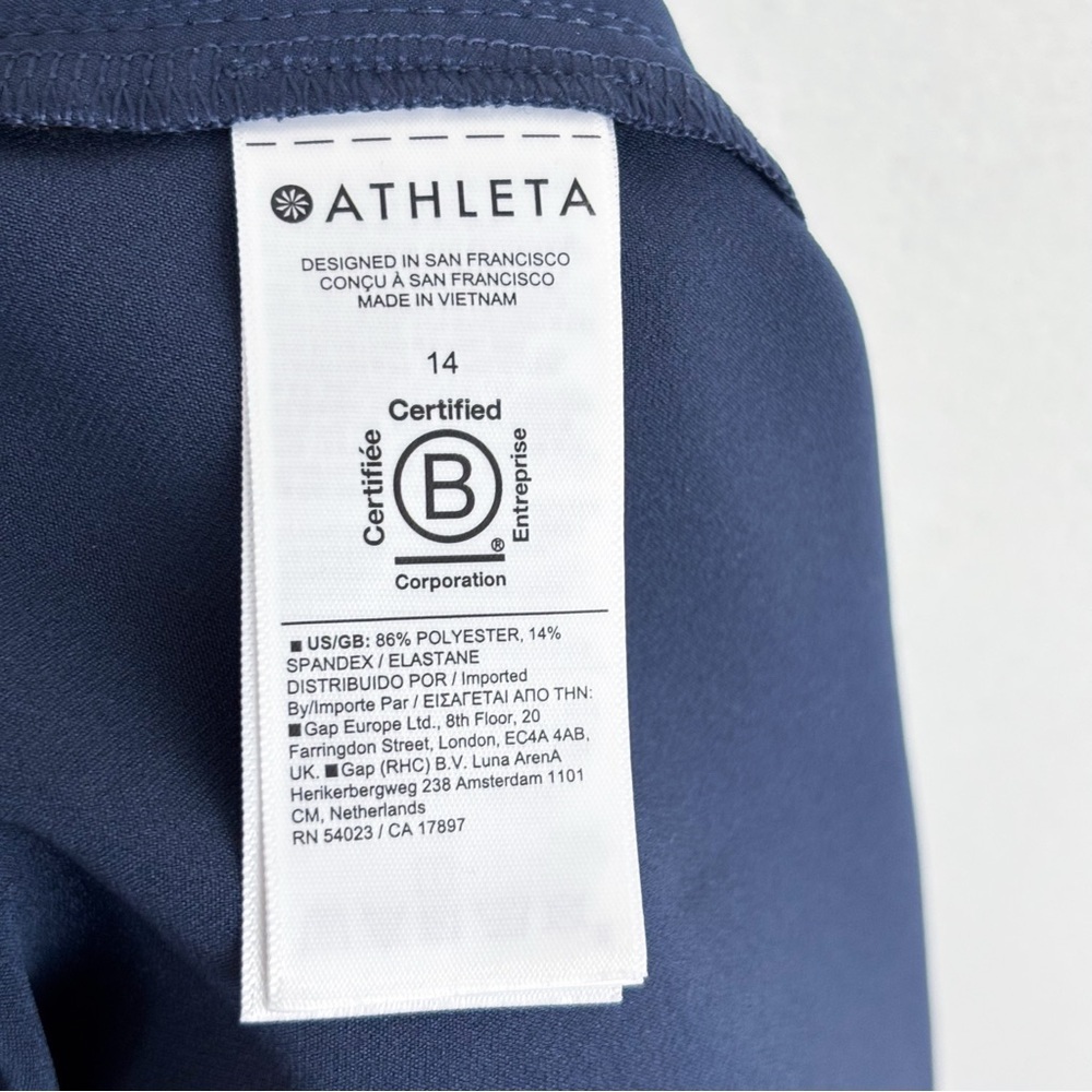 Athleta Endless High Rise Cargo Navy Blue Pants Sz 14 - Picture 10 of 11